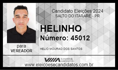 Candidato HELINHO 2024 - SALTO DO ITARARÉ - Eleições