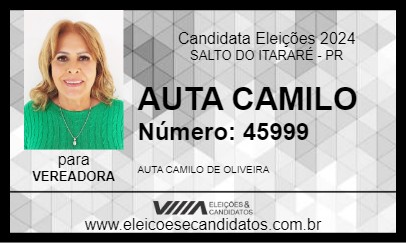 Candidato AUTA CAMILO 2024 - SALTO DO ITARARÉ - Eleições