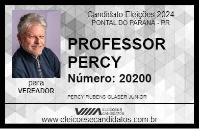 Candidato PROFESSOR PERCY 2024 - PONTAL DO PARANÁ - Eleições