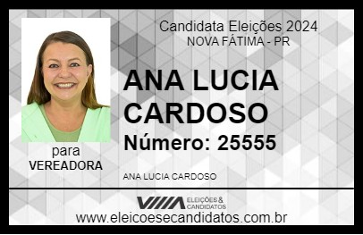 Candidato ANA LUCIA CARDOSO 2024 - NOVA FÁTIMA - Eleições