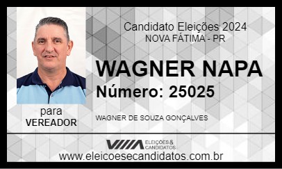 Candidato WAGNER NAPA 2024 - NOVA FÁTIMA - Eleições