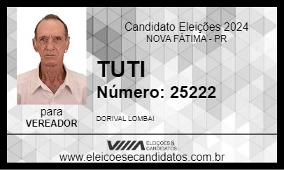 Candidato TUTI 2024 - NOVA FÁTIMA - Eleições