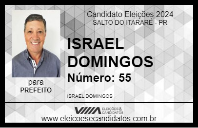 Candidato ISRAEL DOMINGOS 2024 - SALTO DO ITARARÉ - Eleições