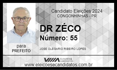 Candidato DR ZÉCO 2024 - CONGONHINHAS - Eleições