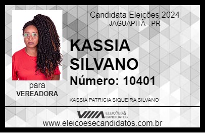 Candidato KASSIA DO MINISTÉRIO JK 2024 - JAGUAPITÃ - Eleições