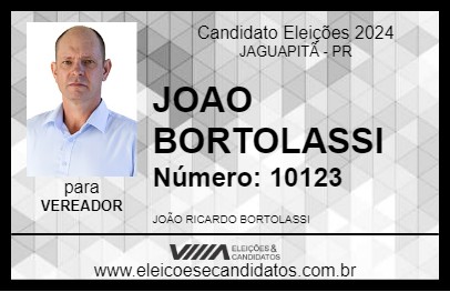 Candidato JOAO BORTOLASSI 2024 - JAGUAPITÃ - Eleições