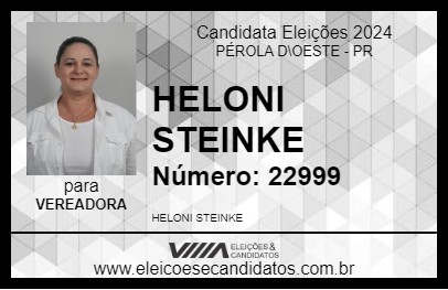 Candidato HELONI STEINKE 2024 - PÉROLA D\OESTE - Eleições