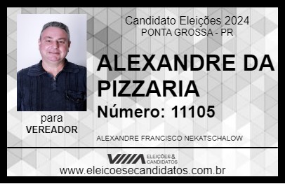 Candidato ALEXANDRE DA PIZZARIA 2024 - PONTA GROSSA - Eleições