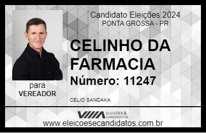 Candidato CELINHO DA FARMACIA 2024 - PONTA GROSSA - Eleições