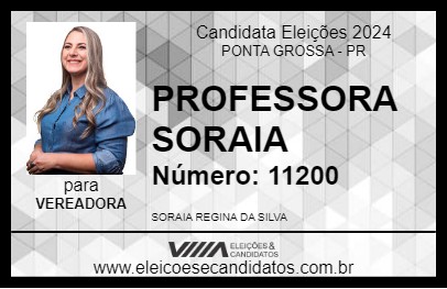 Candidato PROFESSORA SORAIA 2024 - PONTA GROSSA - Eleições