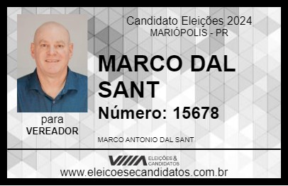 Candidato MARCO DAL SANT 2024 - MARIÓPOLIS - Eleições