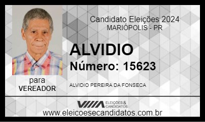 Candidato ALVIDIO 2024 - MARIÓPOLIS - Eleições