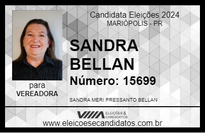 Candidato SANDRA BELLAN 2024 - MARIÓPOLIS - Eleições