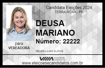 Candidato DEUSA MARIANO 2024 - TERRA ROXA - Eleições