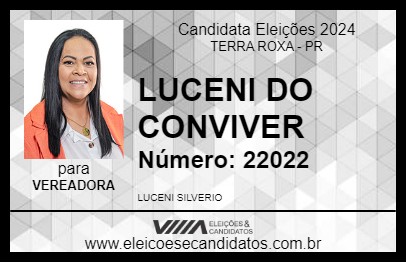 Candidato LUCENI SILVERIO 2024 - TERRA ROXA - Eleições