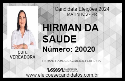 Candidato HIRMAN DA SAUDE 2024 - MATINHOS - Eleições