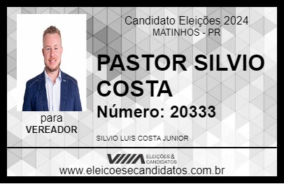 Candidato PASTOR SILVIO COSTA 2024 - MATINHOS - Eleições