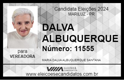 Candidato DALVA ALBUQUERQUE 2024 - MARILUZ - Eleições