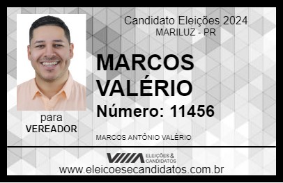 Candidato MARCOS VALÉRIO 2024 - MARILUZ - Eleições