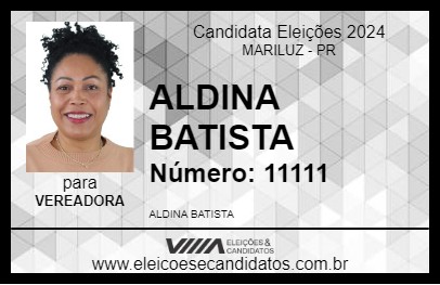 Candidato ALDINA BATISTA 2024 - MARILUZ - Eleições