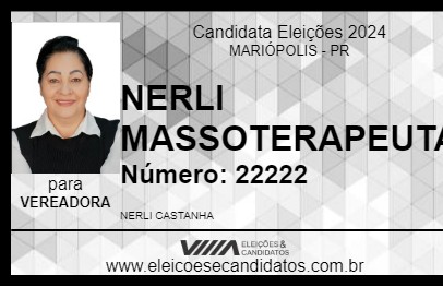 Candidato NERLI MASSOTERAPEUTA 2024 - MARIÓPOLIS - Eleições