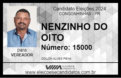 Candidato NENZINHO DO OITO 2024 - CONGONHINHAS - Eleições