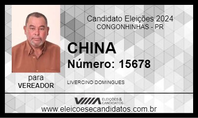 Candidato CHINA 2024 - CONGONHINHAS - Eleições