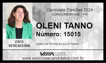 Candidato OLENI TANNO 2024 - CONGONHINHAS - Eleições