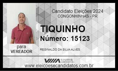 Candidato TIQUINHO 2024 - CONGONHINHAS - Eleições