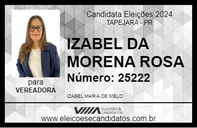 Candidato IZABEL DE MELO 2024 - TAPEJARA - Eleições