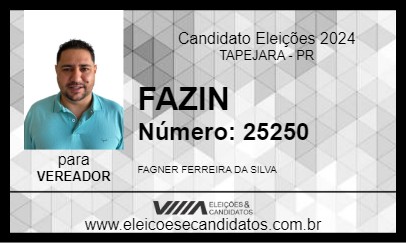 Candidato FAZIN 2024 - TAPEJARA - Eleições