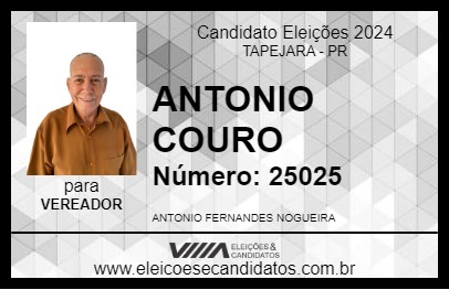 Candidato ANTONIO COURO 2024 - TAPEJARA - Eleições