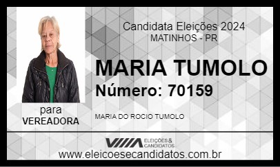 Candidato MARIA TUMOLO 2024 - MATINHOS - Eleições