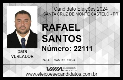 Candidato RAFAEL SANTOS 2024 - SANTA CRUZ DE MONTE CASTELO - Eleições