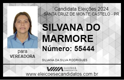 Candidato SILVANA DO MARMORE 2024 - SANTA CRUZ DE MONTE CASTELO - Eleições