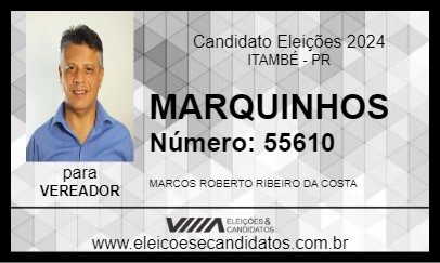 Candidato MARQUINHOS 2024 - ITAMBÉ - Eleições