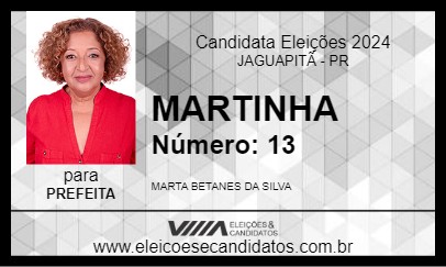 Candidato MARTINHA 2024 - JAGUAPITÃ - Eleições