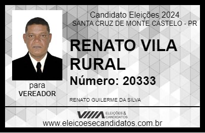 Candidato RENATO VILA RURAL 2024 - SANTA CRUZ DE MONTE CASTELO - Eleições