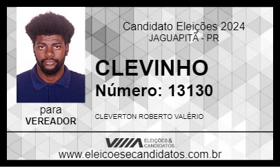 Candidato CLEVINHO 2024 - JAGUAPITÃ - Eleições