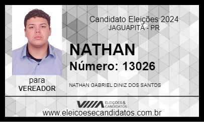 Candidato NATHAN 2024 - JAGUAPITÃ - Eleições