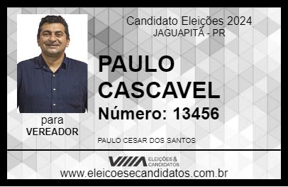 Candidato PAULO CASCAVEL 2024 - JAGUAPITÃ - Eleições