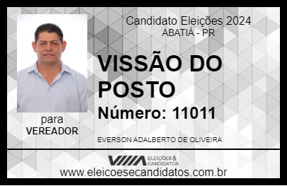 Candidato VISSÃO DO POSTO 2024 - ABATIÁ - Eleições