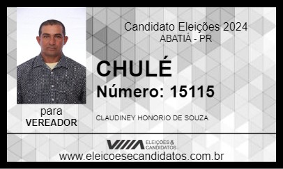 Candidato CHULÉ 2024 - ABATIÁ - Eleições