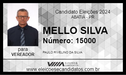 Candidato MELLO SILVA 2024 - ABATIÁ - Eleições