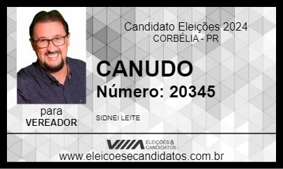 Candidato CANUDO 2024 - CORBÉLIA - Eleições