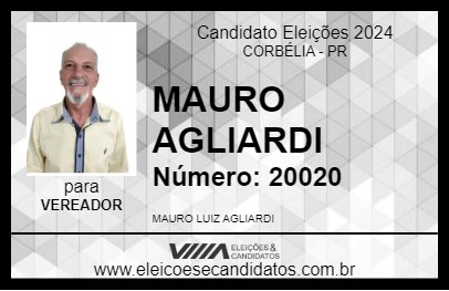 Candidato MAURO AGLIARDI 2024 - CORBÉLIA - Eleições