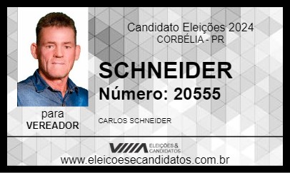 Candidato SCHNEIDER 2024 - CORBÉLIA - Eleições