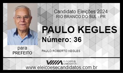 Candidato PAULO KEGLES 2024 - RIO BRANCO DO SUL - Eleições