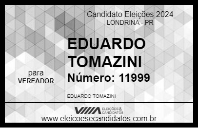 Candidato EDUARDO TOMAZINI 2024 - LONDRINA - Eleições