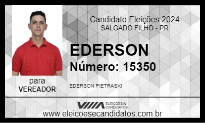 Candidato EDERSON 2024 - SALGADO FILHO - Eleições